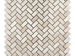 Crema Marfil Marble Mini Herringbone Polished or Honed